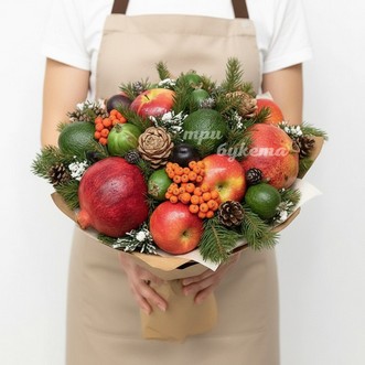 Букет на Новый год из гранатов