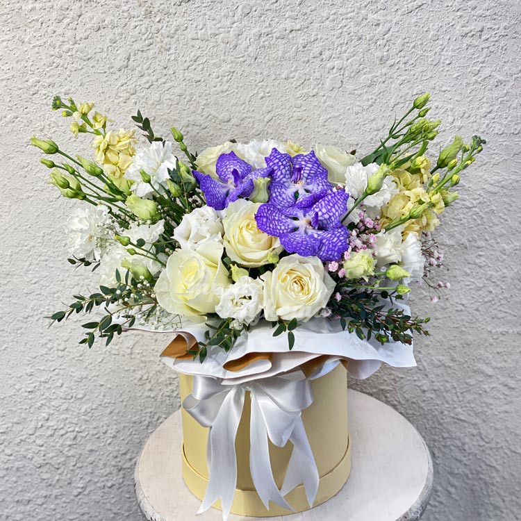 Орхидеи в шляпной коробке